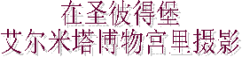 在圣彼得堡
艾尔米塔博物宫里摄影